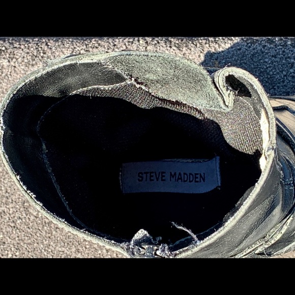 Biker Boots MadMax Metal Punks Steve Madden BLK - Picture 6 of 7